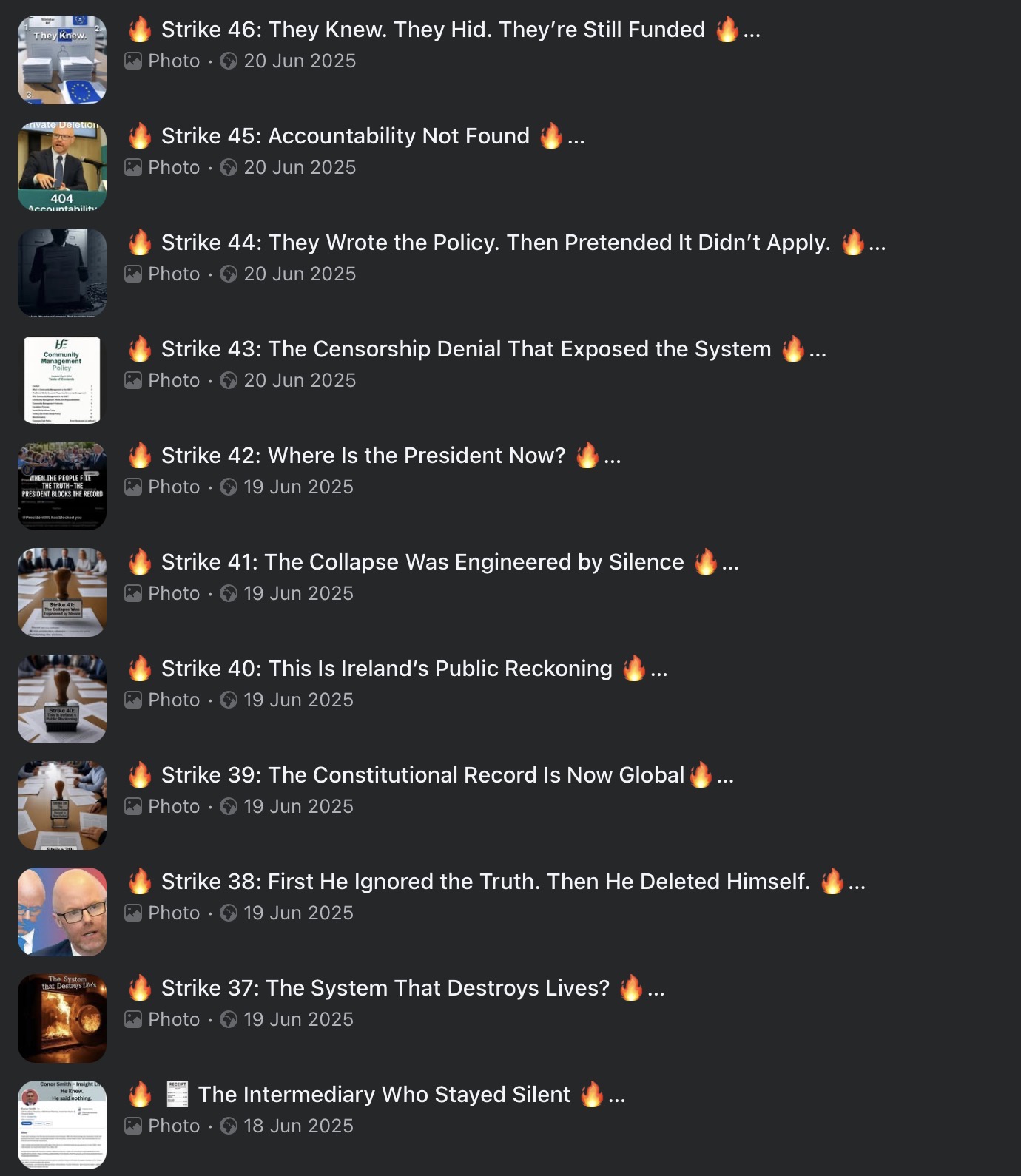 Strike Archive — Strikes 037–046