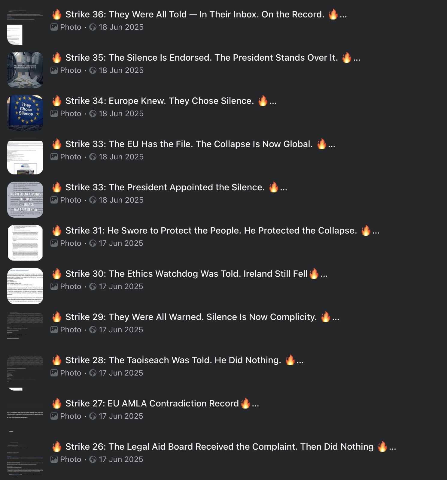 Strike Archive — Strikes 026–036