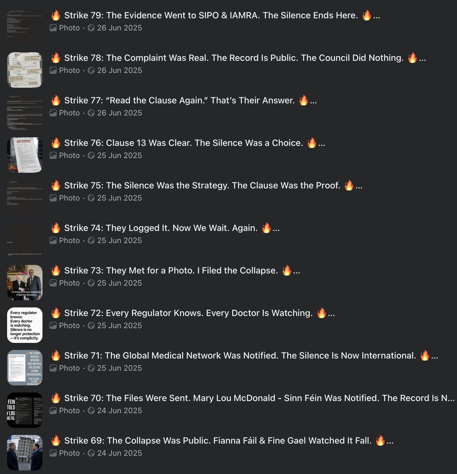Strike Archive — Strikes 069–079