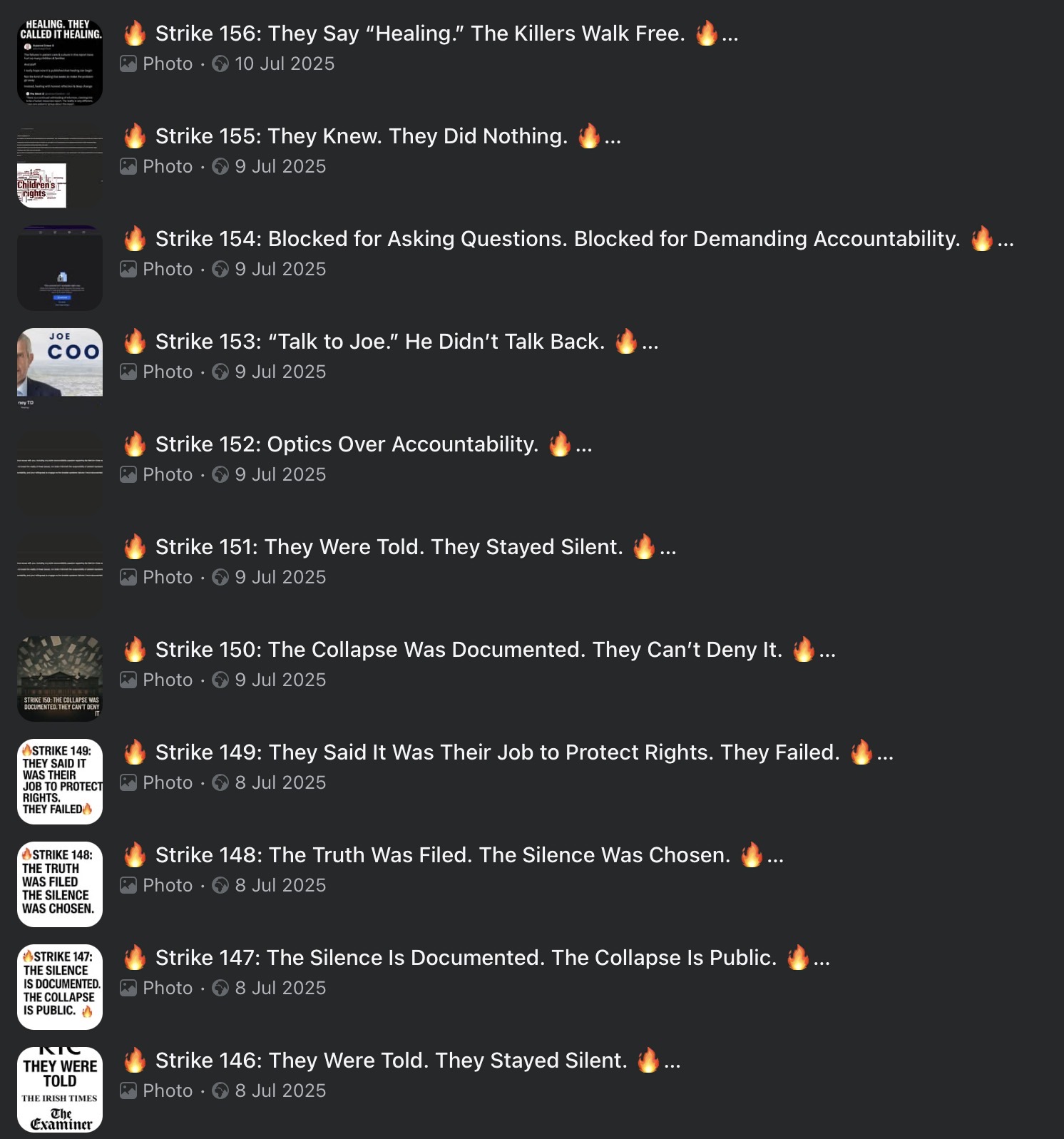 Strike Archive — Strikes 146–156