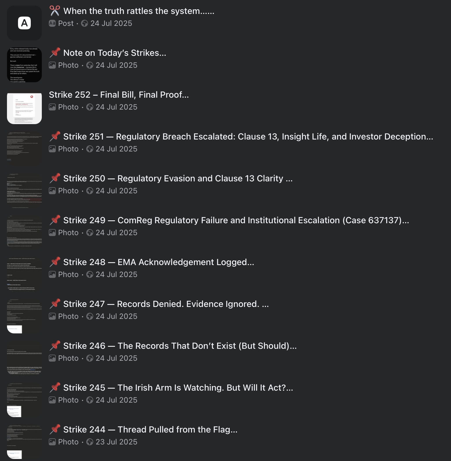 Preview of Strike Archive — Strikes 244–252